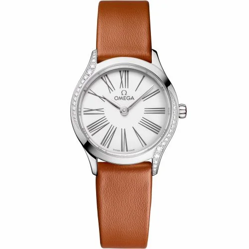 Omega Mini Trésor Quartz 26 Stainless Steel - Diamond / White Enamel 428.17.26.60.04.004 (42817266004004)